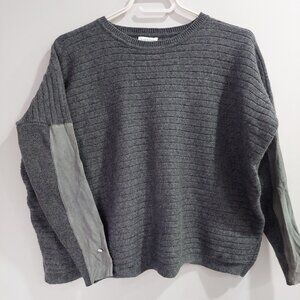 Club Monaco Cashmere Batwing Sleeve Leather Elbow Sweater, Women's Size XS